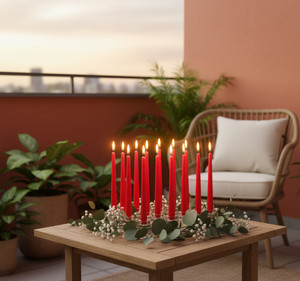 Velas Cónicas Rojas Premium – Set al por Mayor Ideal para Bodas, Hoteles, Restaurantes - Product Image 2