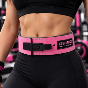 เข็มขัดยกน้ำหนักหนังสีชมพู RHINO FITNESS พร้อมการป้องกันระดับมืออาชีพ รองรับหลังส่วนล่าง ปรับได้ ทนทาน - Product Image 5