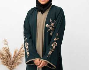 Abaya Traditionnelle Islamique pour Femme, Style Saoudien, en Polyester Respirant, Longueur Cheville, Collection Printemps, Vente en Gros Dubaï - Product Image 2