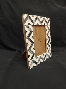 Cadre photo en mosaïque avec incrustation d'os, décoration de luxe pour la maison - Product Image 2