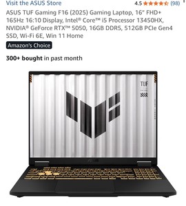 แล็ปท็อปเกมมิ่งขนาด 16 นิ้ว หน้าจอ FHD Plus 165Hz Intel Core i5 NVIDIA RTX 5050 DDR5 SSD Wi-Fi 6E ระบบปฏิบัติการ Windows 11 - Product Image 1