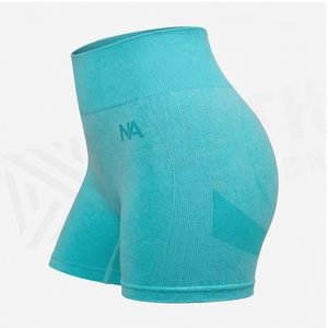 Shorts de Yoga de Cintura Alta North Approach, Color Sólido, Transpirables, de Spandex y Poliéster, Ropa Deportiva para Mujer - Product Image 3