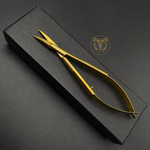 Ensemble professionnel de pinces à sourcils et ciseaux à ressort en acier inoxydable, outil de beauté et de toilettage, logo personnalisé OEM - Product Image 6