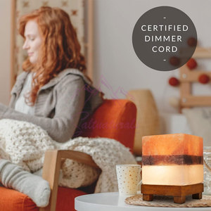 Lámpara de Sal del Himalaya con Forma de Cubo, Estilo Elegante, Cristal de Roca, para el Hogar - Product Image 5