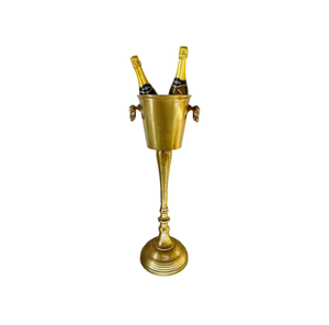 Enfriador de Vino Portátil Dorado al Mejor Precio, Enfriadores de Botellas de Cerveza Metálicos para Fiestas, con Muestra Gratis para Fiestas en Casa o al Aire Libre - Product Image 1