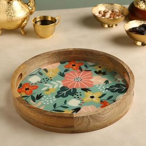 Excellent Quality Natural Wood Serving <b>Tray</b> For Food Tea Coffee <b>Breakfast</b> <b>Tray</b> Available at Affordable Price - Product Image 1