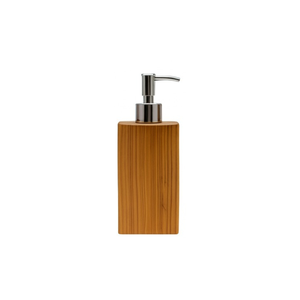 ARTERRA Luxury Durable Eco-Friendly Liquid <b>Hand</b> Lotion Bottle Teak Wood <b>Soap</b> Dispenser Stainless Steel Pump Waterproof Hotel Set - Product Image 3