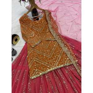 Conjunto de mono de fiesta de diseñador con trabajo de borde de secuencia elegante para ocasiones especiales - Product Image 4