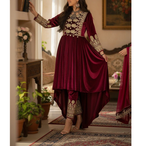 Vestido Tradicional Afgano para Mujer, Manga Larga, Bordado a Mano, Prenda Étnica - Product Image 2