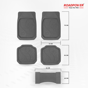Roadpower (RP-RBR-1515) Alfombrillas Universales para Auto de Caucho Resistente para Todo Clima, con Patrón de Banda de Rodadura Profunda y Fáciles de Limpiar - Product Image 2