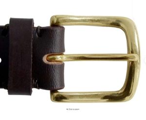 Ceinture Équestre Décontractée de Haute Qualité pour Hommes, Faite à la Main, en Cuir Véritable avec Boucle en Acier, Vente Directe Grossiste - Product Image 5