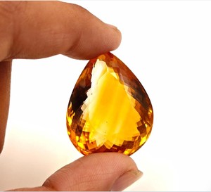 Best Quality Natural Citrine Pear Cut Golden Citrine Gemstone | 67.50 CT Loose <b>Stone</b> with Color Play - Product Image 3