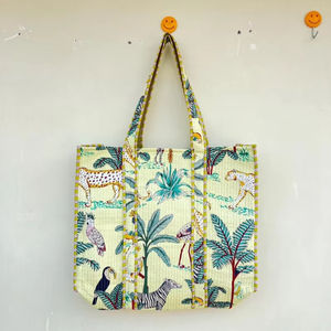 Bolso Tote Acolchado de Patchwork al por Mayor – Bolso de Hombro de Algodón de Gran Capacidad para Mujer - Product Image 1