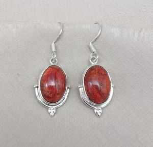 Pendientes de Aro de Plata de Ley 925 con Coral Esponjoso, Joyería Boho Roja, Chapados en Oro, Certificados por IGI, Regalo para Fiestas y Aniversarios - Product Image 6