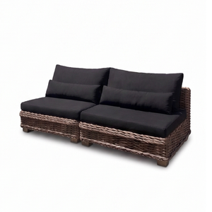 New Modern Minimalist Solid Teak Wood Outdoor Garden Furniture <b>Sofa</b> Set Natural Brown Finish For Patio Balcony And Exterior - Product Image 3