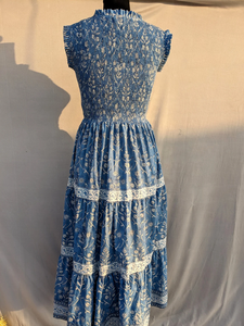 Vestido Estampado a Mano, Hecho en India, Vestido de Algodón con Estampado en Bloque, Vestido Ajustable para Mujer, Regalo para Ella - Product Image 5