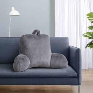 Set di 2 Cuscini in Finta Pelliccia Grigia con Memory Foam, Lussuoso Cuscino da Letto - Product Image 3