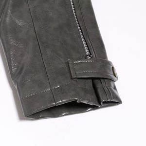 Stylish <b>Slim</b> Fit Men's Genuine Cowhide Leather Jacket Custom Winter <b>Coat</b> for Bikers OEM ODM Available Canvas Outerwear - Product Image 4