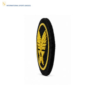 Premium <b>Gold</b> Thread Uniform Embroidery <b>Badges</b> Custom Logo Fine Stitch Decorative Apparel Accessories Elegant Finish - Product Image 4