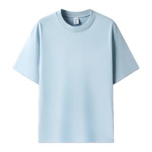 Camiseta de verano de algodón puro 100% de gama alta para hombre, camiseta de media manga transpirable de estilo moderno con cuello de manga corta - Product Image 2