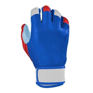 Gants de frappe en cuir PU bleu avec paume rembourrée et fermeture auto-agrippante, unisexe, pour entraînement adulte - Product Image 3