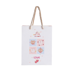 Bolsas de papel de regalo de animales lindos 26x12x32cm-Bolsas de compras de papel Kraft reciclables para fiesta, cumpleaños, embalaje al por menor (estilo 01) - Product Image 1