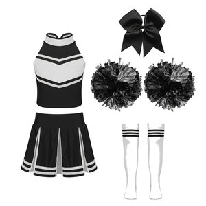 ชุดเชียร์ลีดเดอร์ขายส่งจากโรงงาน เสื้อครอปท็อป กระโปรงจีบ สำหรับฝึกซ้อมและแข่งขัน - Product Image 1