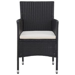 Set di 2 sedie in polyrattan nero e acciaio - Product Image 3
