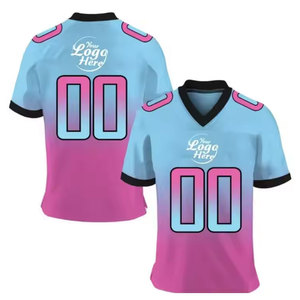 เสื้อรักบี้คอวีผู้ชายแบบสั่งทำพร้อมโลโก้ เสื้อผ้ากีฬารักบี้แขนสั้นสวมใส่สบาย ระบายอากาศได้ดี เหมาะสำหรับทีมรักบี้ - Product Image 3