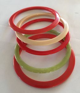 Colorful <b>Resin</b> Bangle Handmade Lightweight Fashion Jewelry Unique Statement Wristband for Women Girls Boutique - Product Image 5