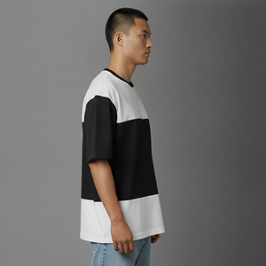 เสื้อยืดผู้ชายทรงหลวมคุณภาพพรีเมียม 2 สี ผ้าฝ้าย 100% 210 กรัม แขนสั้น สวมใส่สบายทุกวัน สไตล์ฮิปฮอป - Product Image 6