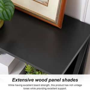Modern Ladder Bookshelf with <b>Black</b> Metal Frame Open Display Shelf for Living Room Home Office Bedroom - Product Image 2
