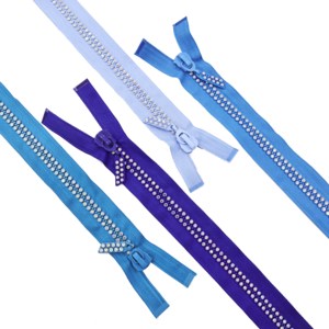 Wholesale Fashion 5#8#10# Rhinestones <b>Zipper</b> Hoodie Diamond Plastic Stone Teeth <b>Zipper</b> - Product Image 5