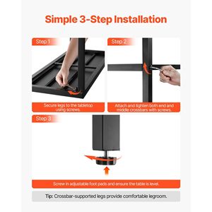 Mesa de Bar Rectangular para Exteriores con Estructura Metálica Resistente y Superficie Impermeable de 63 x 15, Altura de Barra para Patio, Superficie Impermeable - Product Image 5