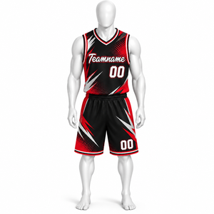 Ensemble de maillot et short de basketball pour adultes de haute qualité, imprimé par sublimation, respirant, en polyester - Product Image 6
