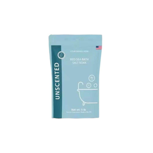 Sels de bain écologiques non parfumés de la Mer Morte, fabriqués aux États-Unis, 2 lb, pour adultes, avec emballage personnalisé, nouveaux services de marque blanche - Product Image 1