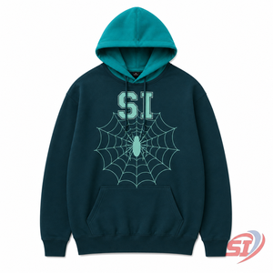 Sweat à capuche personnalisé avec motif araignée, coupe oversize, épais, streetwear, pour hommes et femmes, logo personnalisé, OEM, ODM, vente en gros - Product Image 1