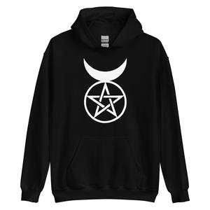 Sudadera con Capucha Bordada 100% Algodón con Símbolo del Dios Cornudo del Wicca y el Neopaganismo para Hombre - Product Image 5