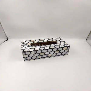 Vajilla de alta calidad, accesorios para servilletas, caja de pañuelos Rectangular hecha de nácar, diseño Floral, soporte para pañuelos a bajo precio - Product Image 1