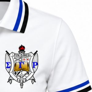 Camiseta Polo Sigma Gamma Rho Blanca para Mujer, Manga Corta, con Cuello, Letras Griegas, Ropa de Sororidad, Informal, para Golf y Deportes - Product Image 5
