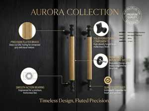 Luxury Antique <b>Gold</b> <b>Cabinet</b> Pull Handle Fluted Bar Midcentury Modern Design Durable Antirust KELLTON Square Furniture Hardware - Product Image 5