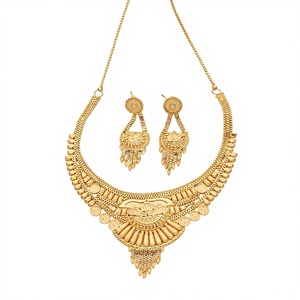 Vente en gros 14K 18K 24K plaqué or formant des colliers, colliers de mode, bijoux traditionnels, colliers courts en laiton rempli d'or. - Product Image 2