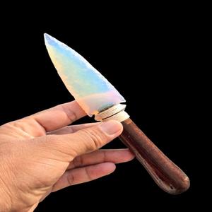 Venta al por mayor de punta de flecha de aura de ángel de 8 pulgadas, gema de súper calidad, nuevo diseño elegante, grabado tallado, arte de cristal natural Reiki - Product Image 2