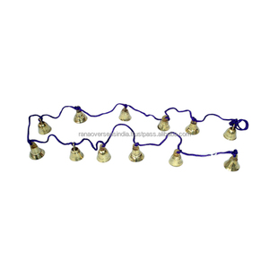 Campanas de latón hechas a mano de estilo indio clásico, cadena decorativa de 12 campanas de Metal, Ideas para el hogar, jardín, decoración de Navidad, campanas - Product Image 5