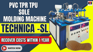 TECHNICA-SL Machine de moulage de semelles en TPR, TPU, PVC, neuve, pour usine de fabrication de semelles de chaussures, haute performance 32W 440V, jusqu'à 3000 paires/jour - Product Image 4