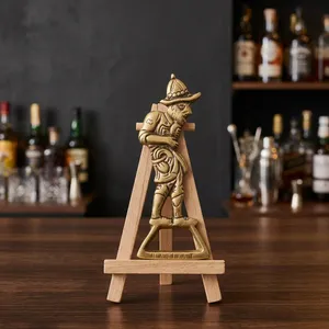 Vintage Brass Figurine Bottle Opener Handcrafted Folk Character Beer Opener Decorative <b>Bar</b> <b>Tool</b> For Home <b>Bar</b> Restaurant And Hote - Product Image 3