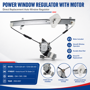 Moteur de lève-vitre électrique avant de remplacement OE 72250-SDA-A01 72210-SDA-A01 Gauche Droit pour Accord 7ème génération Berline 2003-07 - Product Image 5