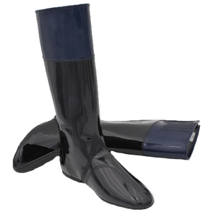 Bottes de jockey hautes en cuir PU noir pour la course et le travail en écurie - Product Image 2