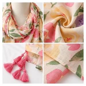 NORTH APPROACH Women's Square <b>Silk</b> Scarf Floral Print Elegant Multi-Functional Fashion Accessory All Seasons - Product Image 4