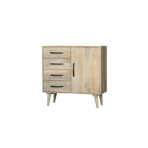 ตู้เก็บของไม้เนื้อแข็งทรงโมเดิร์น รุ่น Mango พร้อมมือจับเหล็กและขาไม้แข็งแรง - Product Image 1